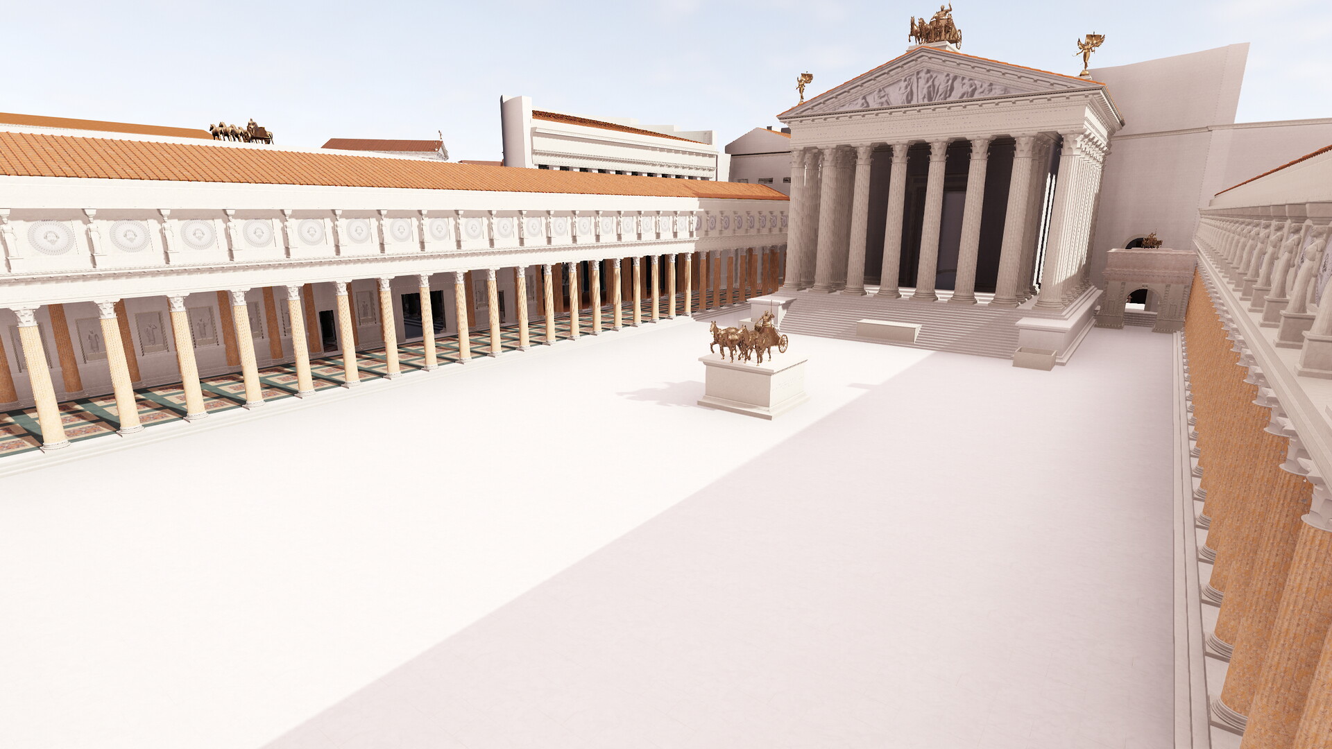 Forum d’Auguste : Image de restitution virtuelle.