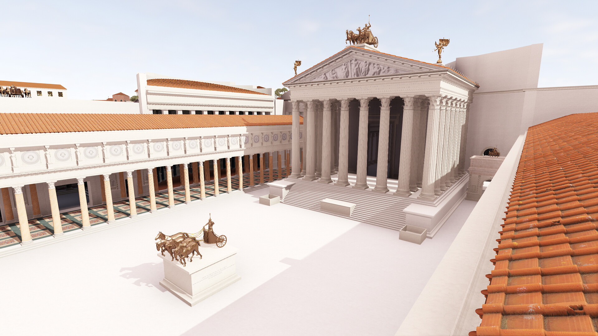 Forum d’Auguste : Image de restitution virtuelle.