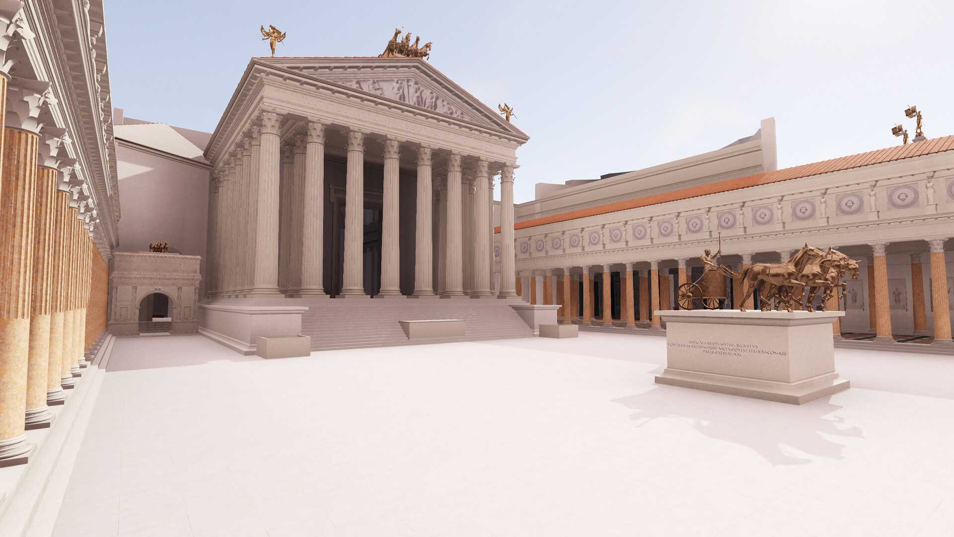 Forum d’Auguste : Image de restitution virtuelle.