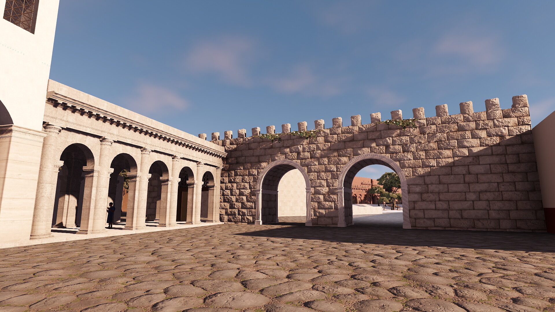 Muraille Servienne : Image de restitution virtuelle.