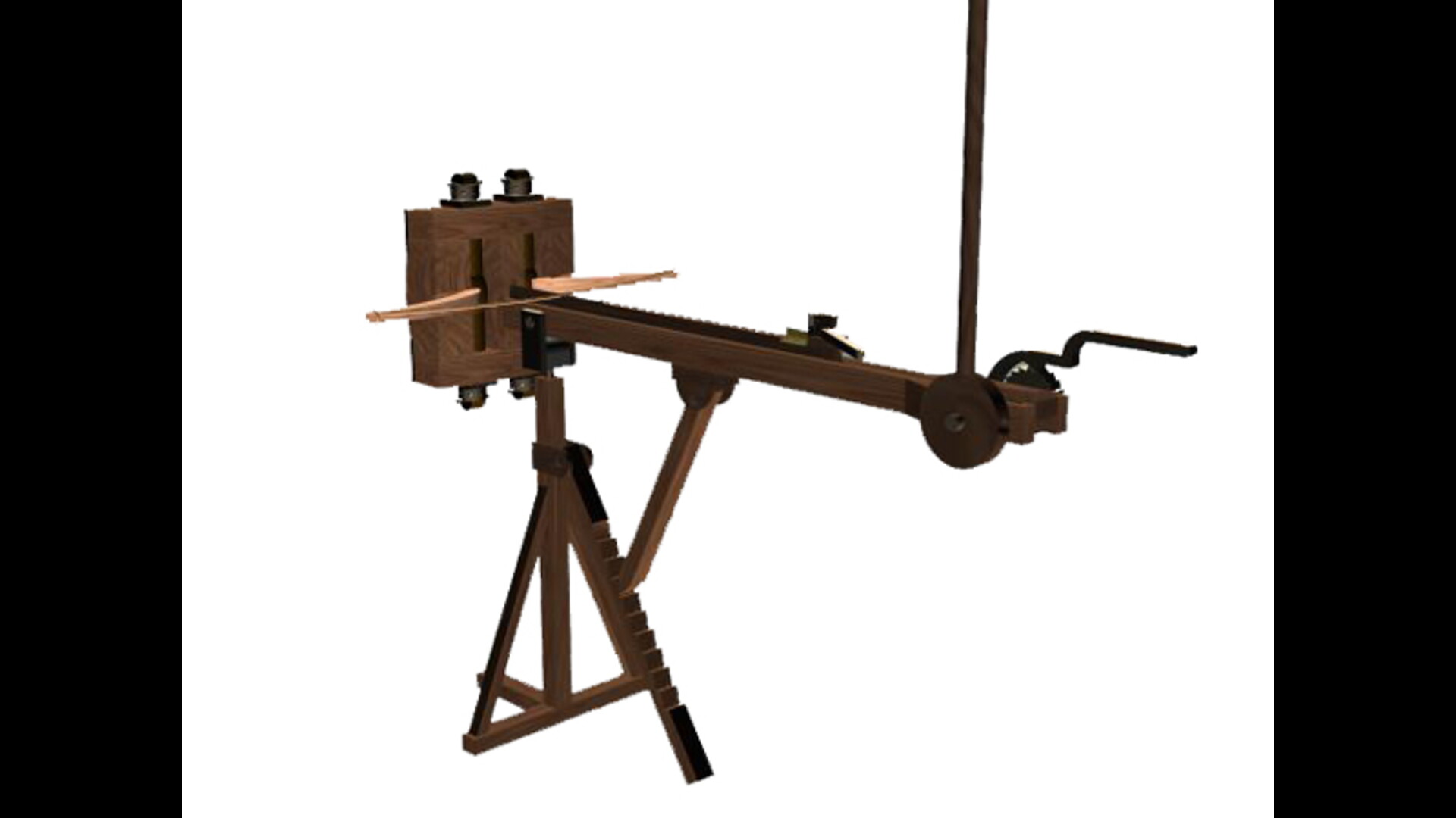 Scorpion – catapulte : Image de restitution virtuelle.