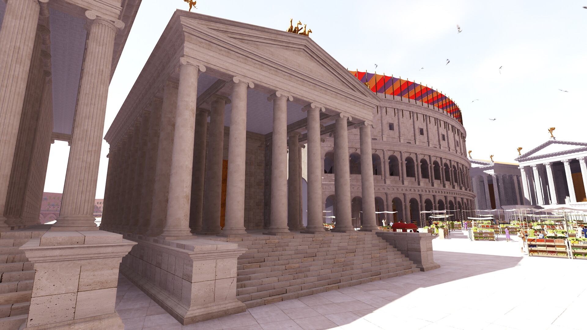 Temple de Janus (Forum Holitorium) : Image de restitution virtuelle.