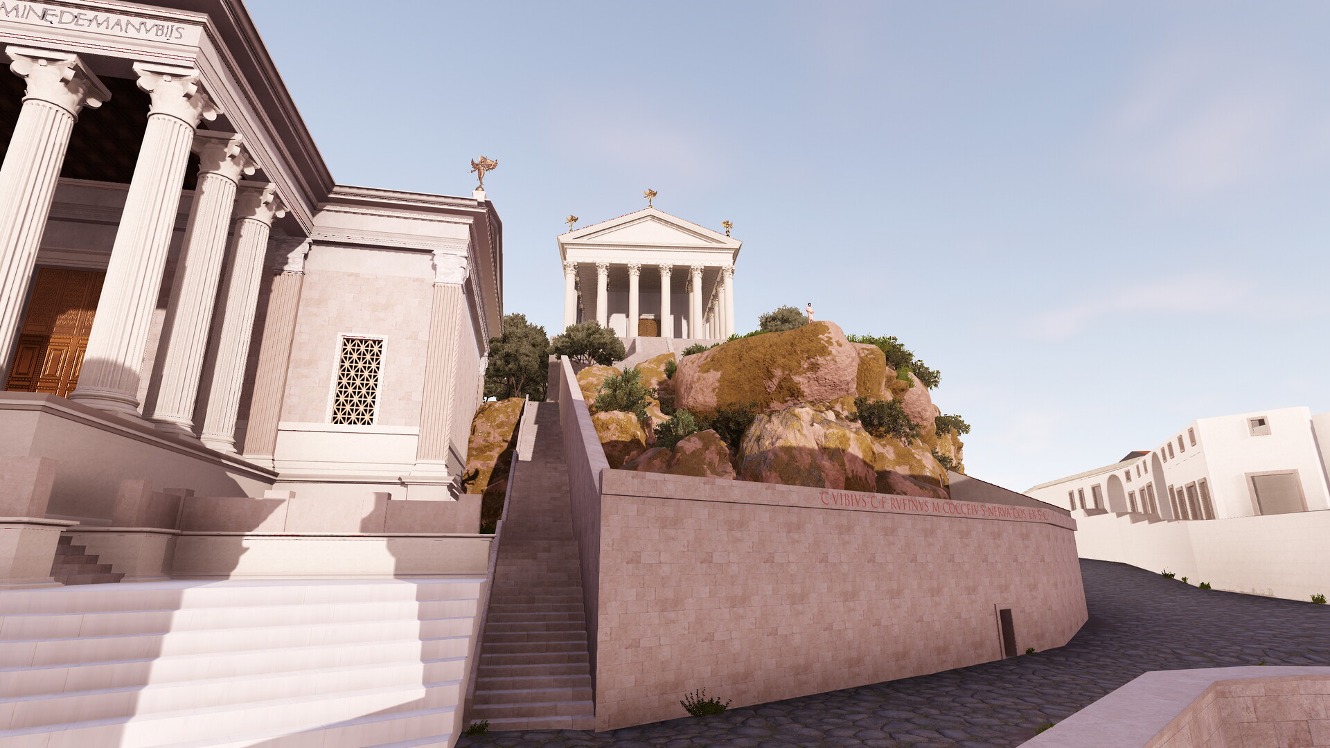Temple de Junon Moneta (Capitole) : Image de restitution virtuelle.