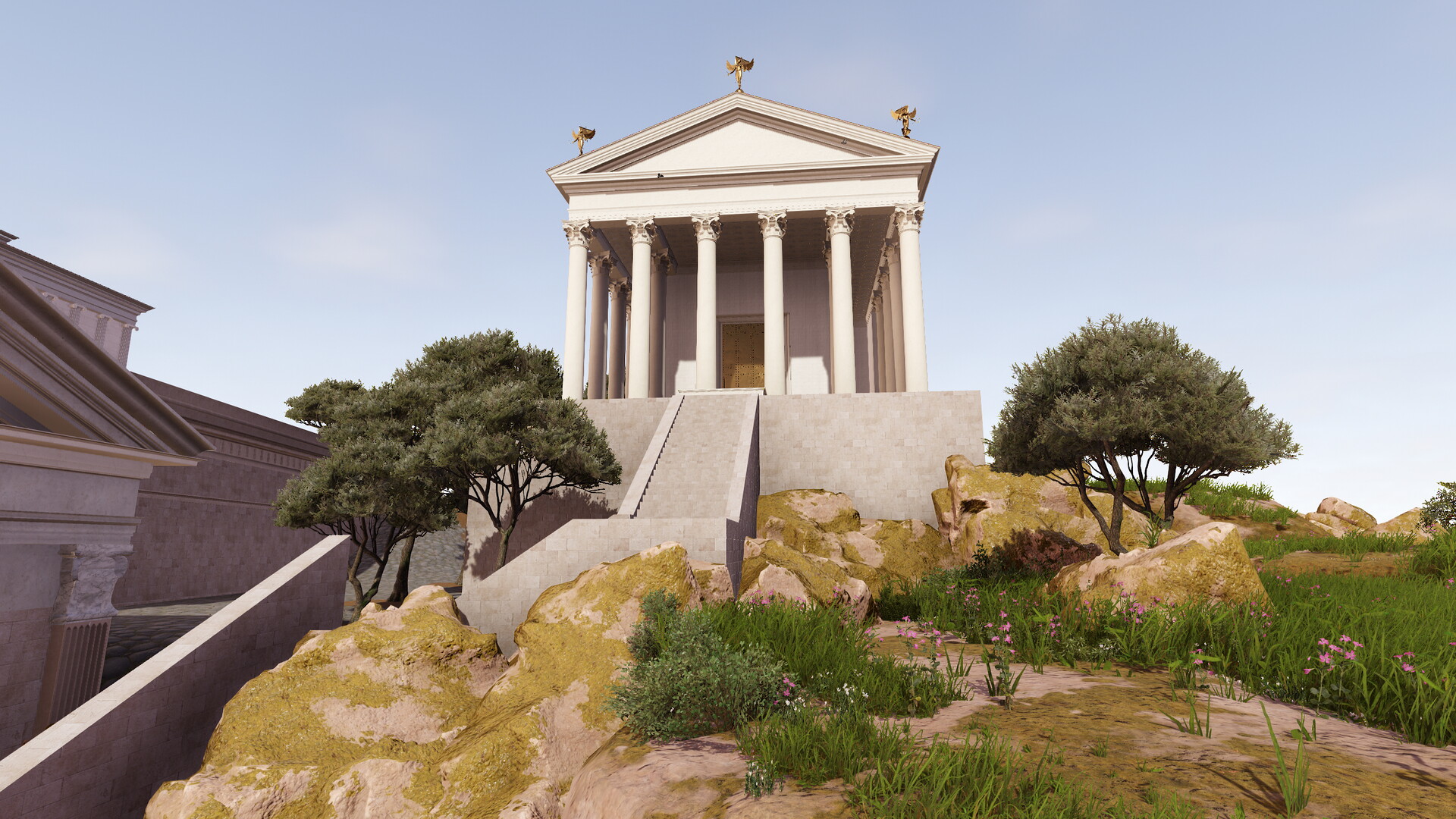 Temple de Junon Moneta (Capitole) : Image de restitution virtuelle.