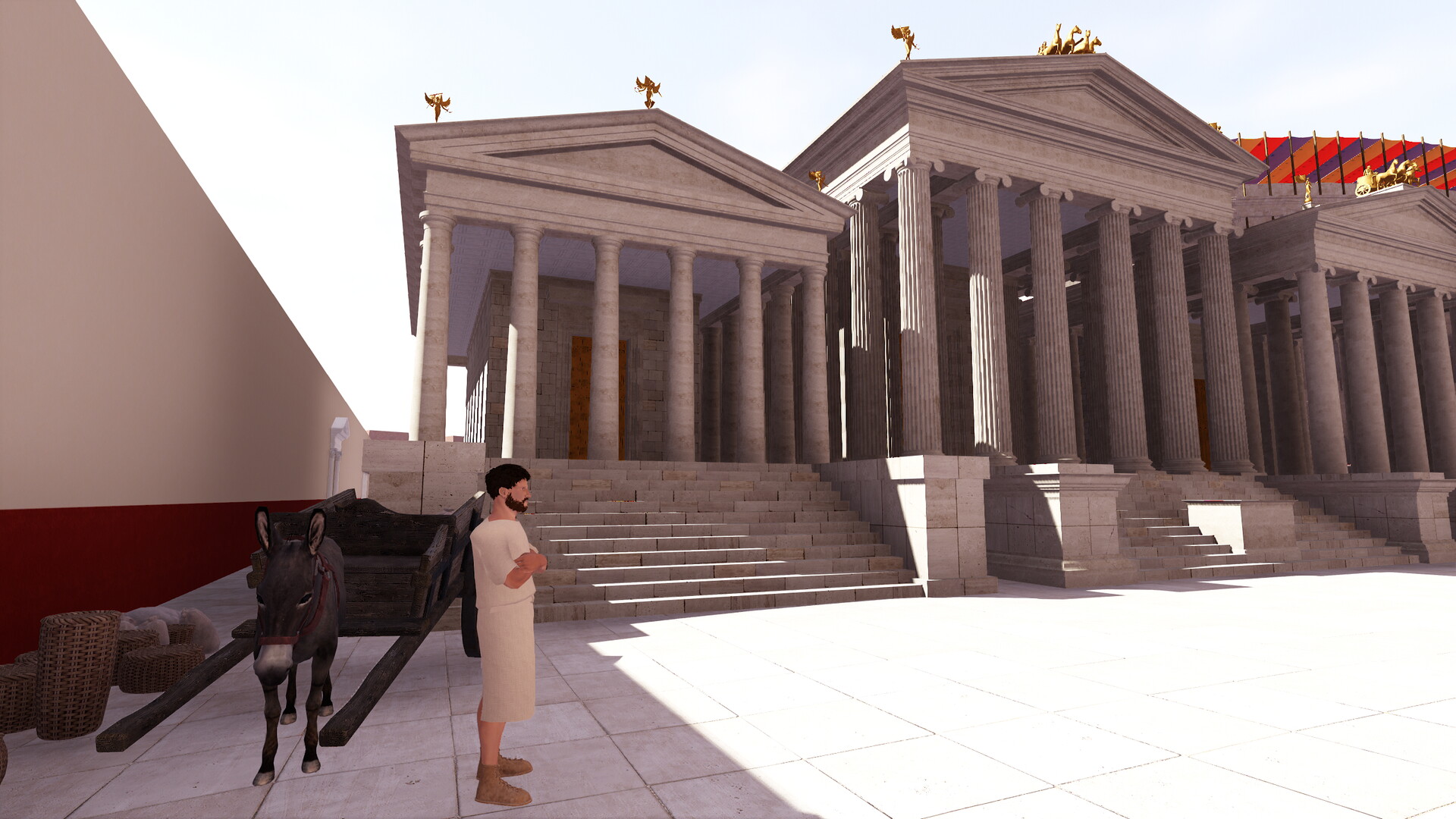Temple de Spes (forum holitorium) : Image de restitution virtuelle.