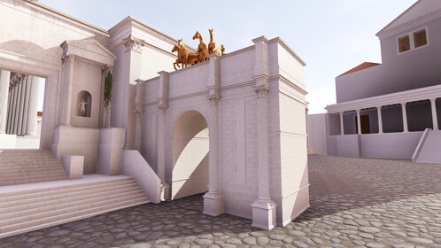 Arc de Domitien sur le cliuus palatinus : Image mise en avant.