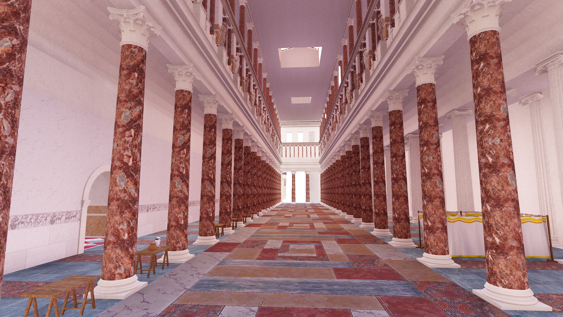 Basilique Emilienne : Image de restitution virtuelle.