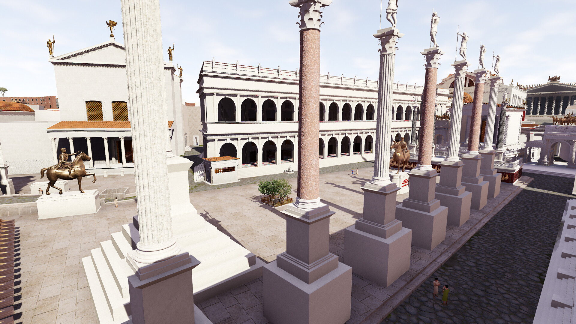 Basilique Emilienne : Image de restitution virtuelle.