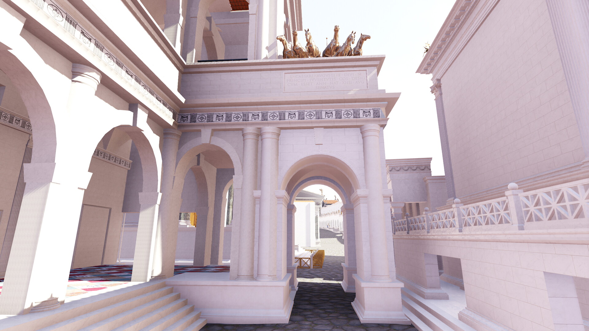 Basilique Emilienne : Image de restitution virtuelle.