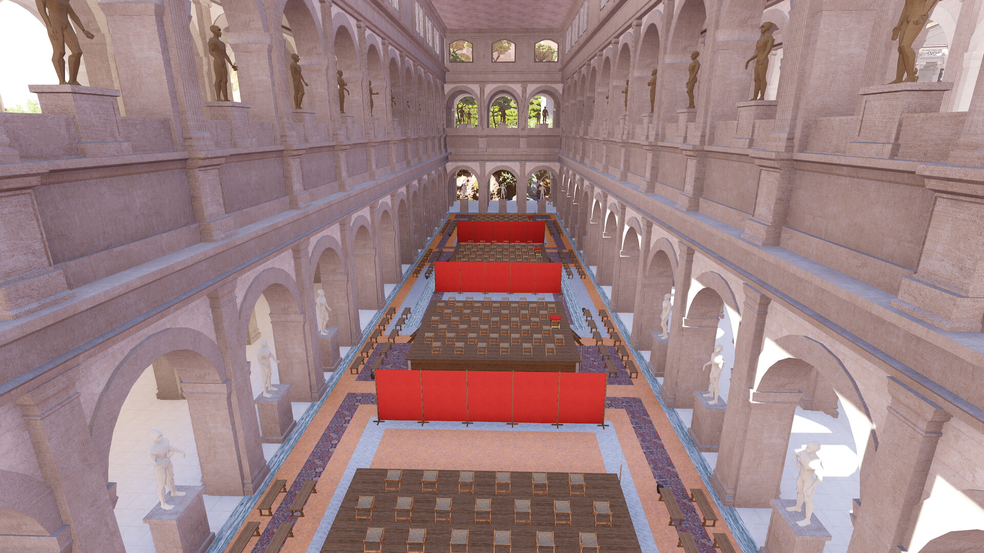 Basilique Julienne : Image de restitution virtuelle.