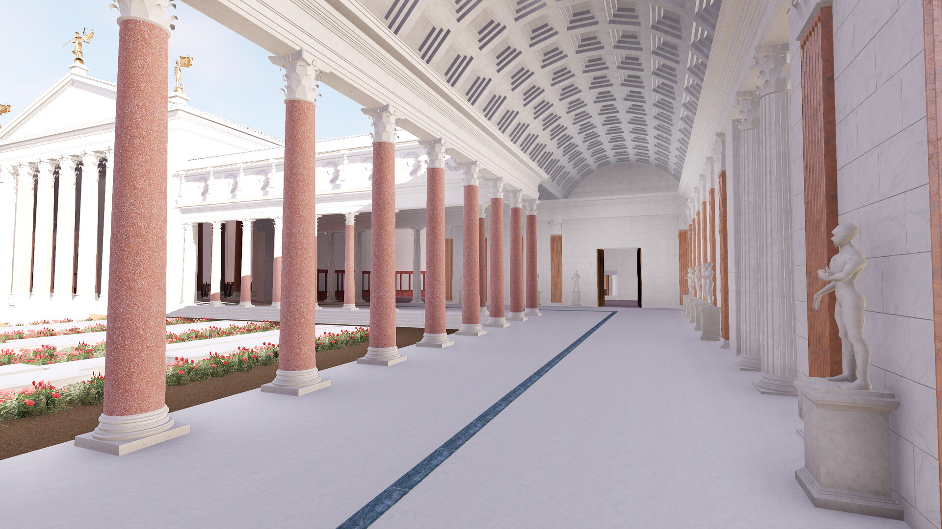 Bibliothèques du Forum de la Paix : Image de restitution virtuelle.