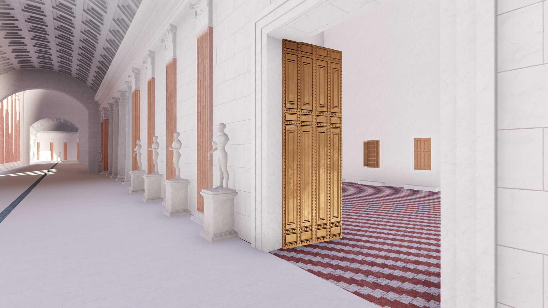 Bibliothèques du Forum de la Paix : Image de restitution virtuelle.