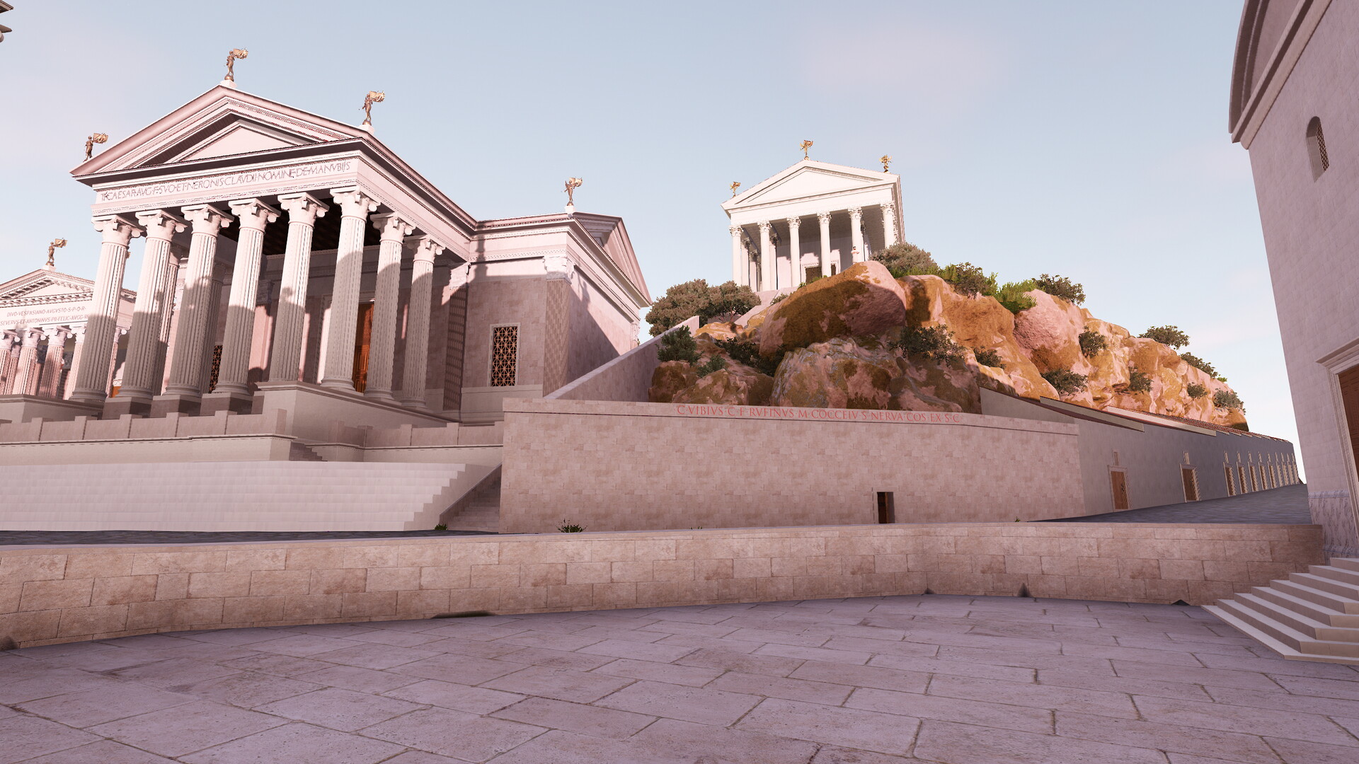 Roche tarpéienne : Image de restitution virtuelle.