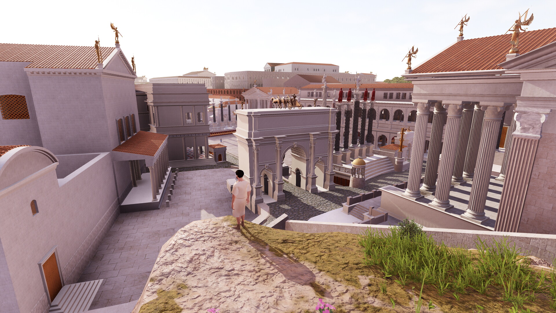 Roche tarpéienne : Image de restitution virtuelle.