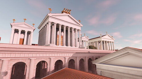 Structure interprétée classiquement comme le Tabularium : Image mise en avant.