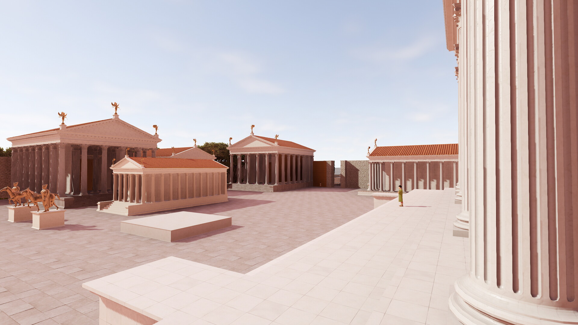 Temple de Jupiter Capitolin : Image de restitution virtuelle.