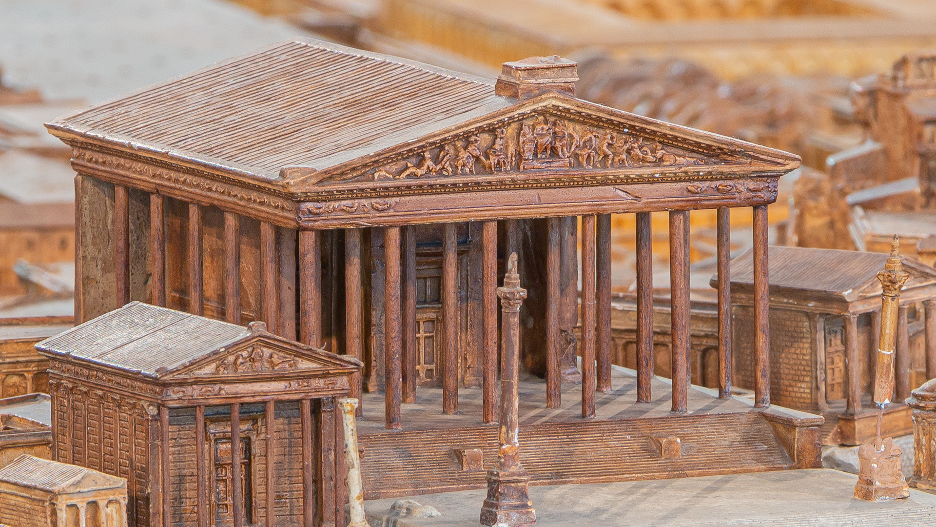 Temple de Jupiter Capitolin : Photo de la maquette réalisée par P.Bigot.