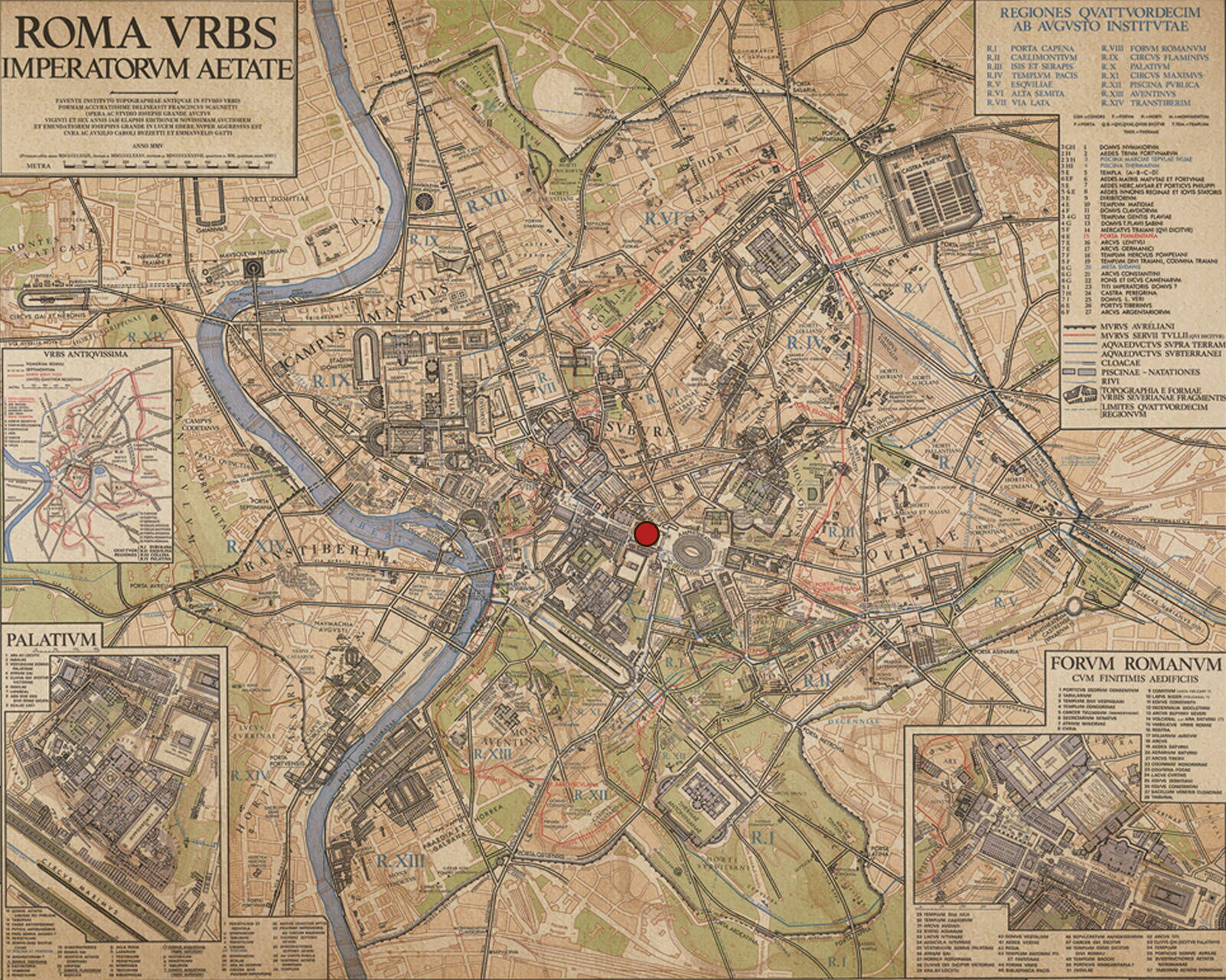 Temple de Vénus et Rome : Plan de situation dans Rome de Temple de Vיnus et Rome.