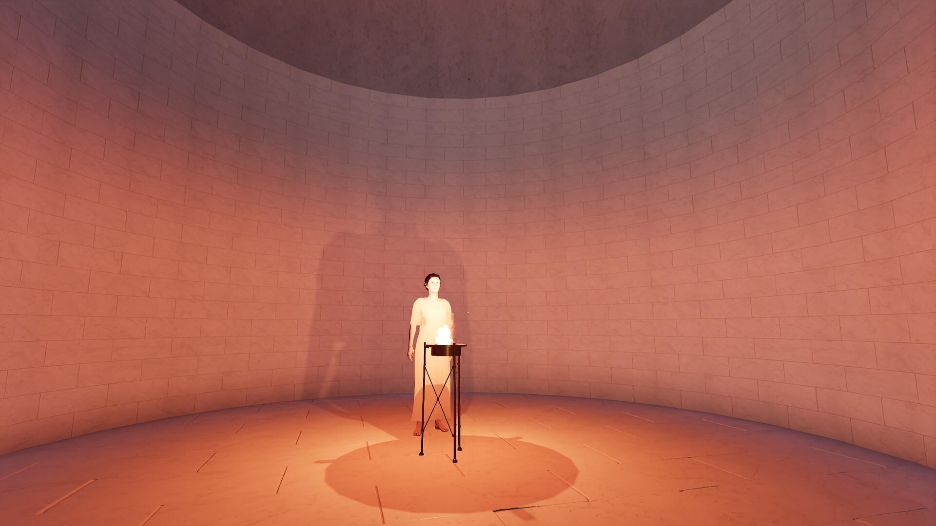 Temple de Vesta : Image de restitution virtuelle.