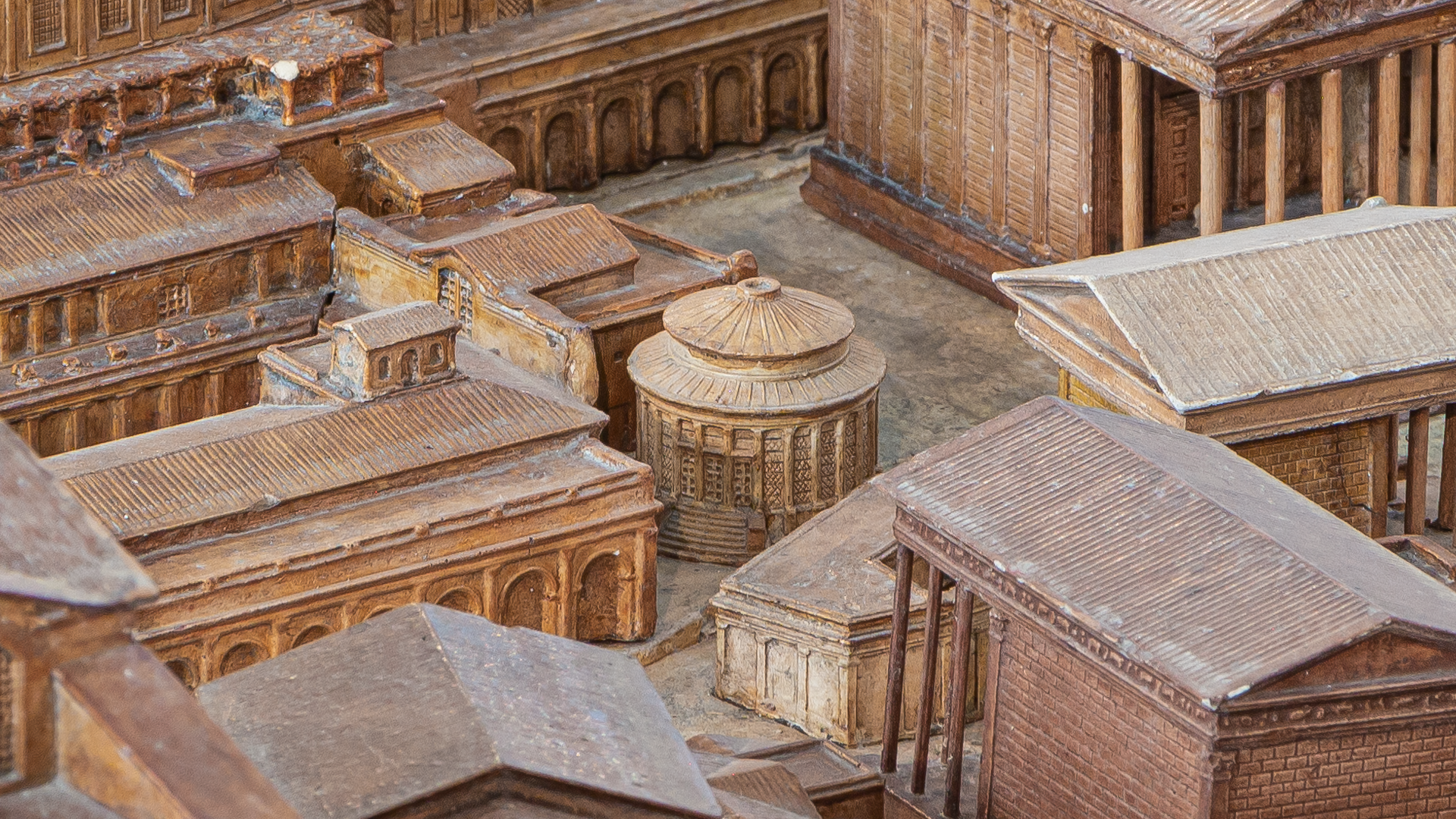 Temple de Vesta : Photo de la maquette réalisée par P.Bigot.