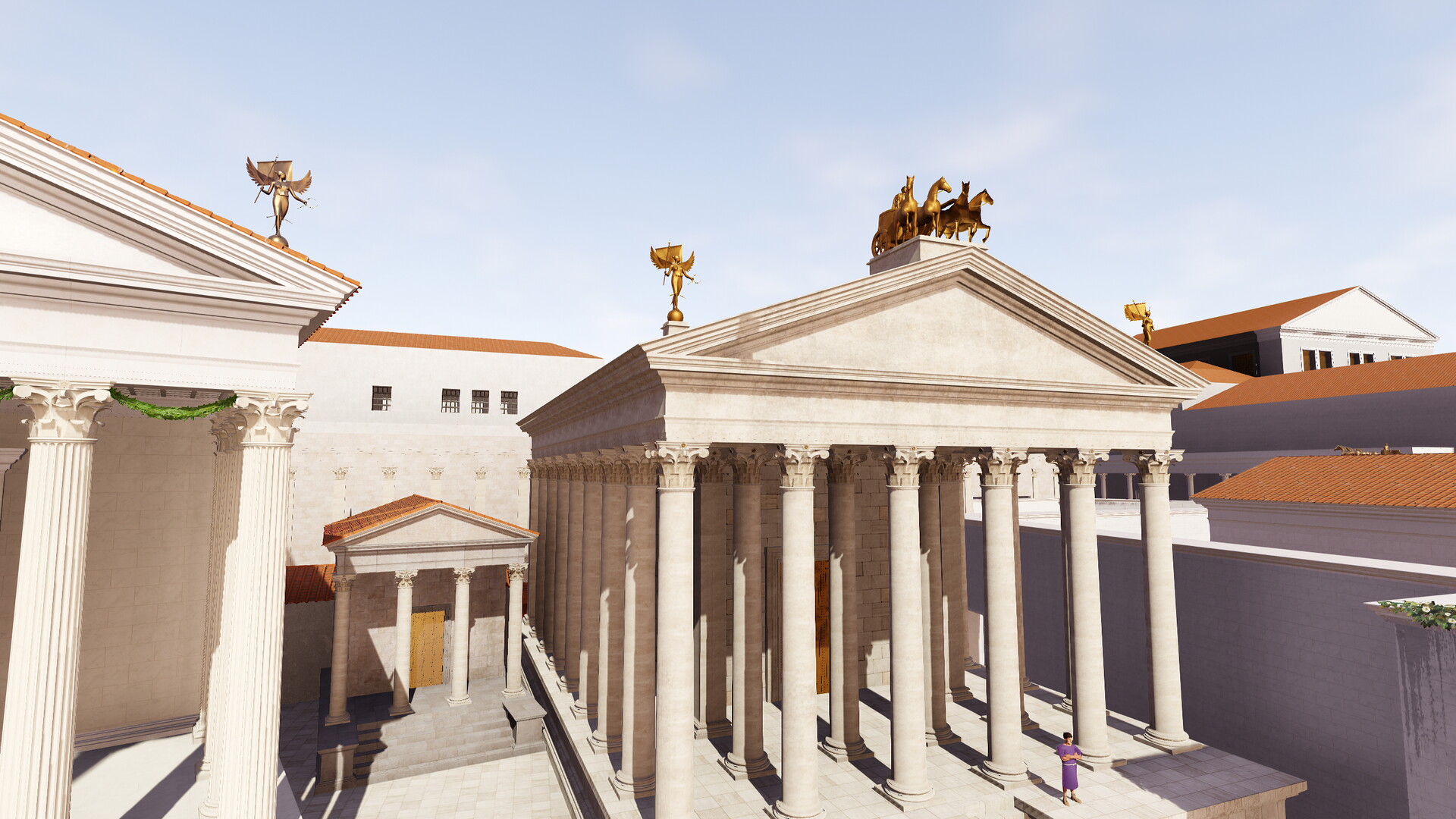 Temple de la Victoire (Palatin) : Image de restitution virtuelle.