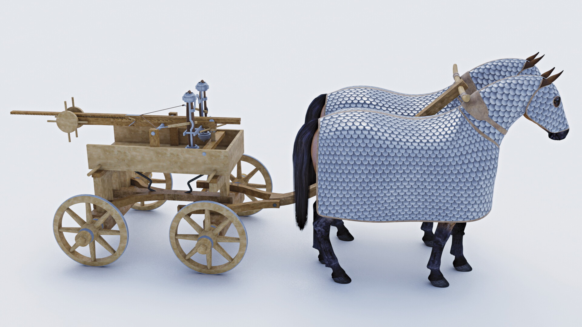 Carroballista : Image de restitution virtuelle.