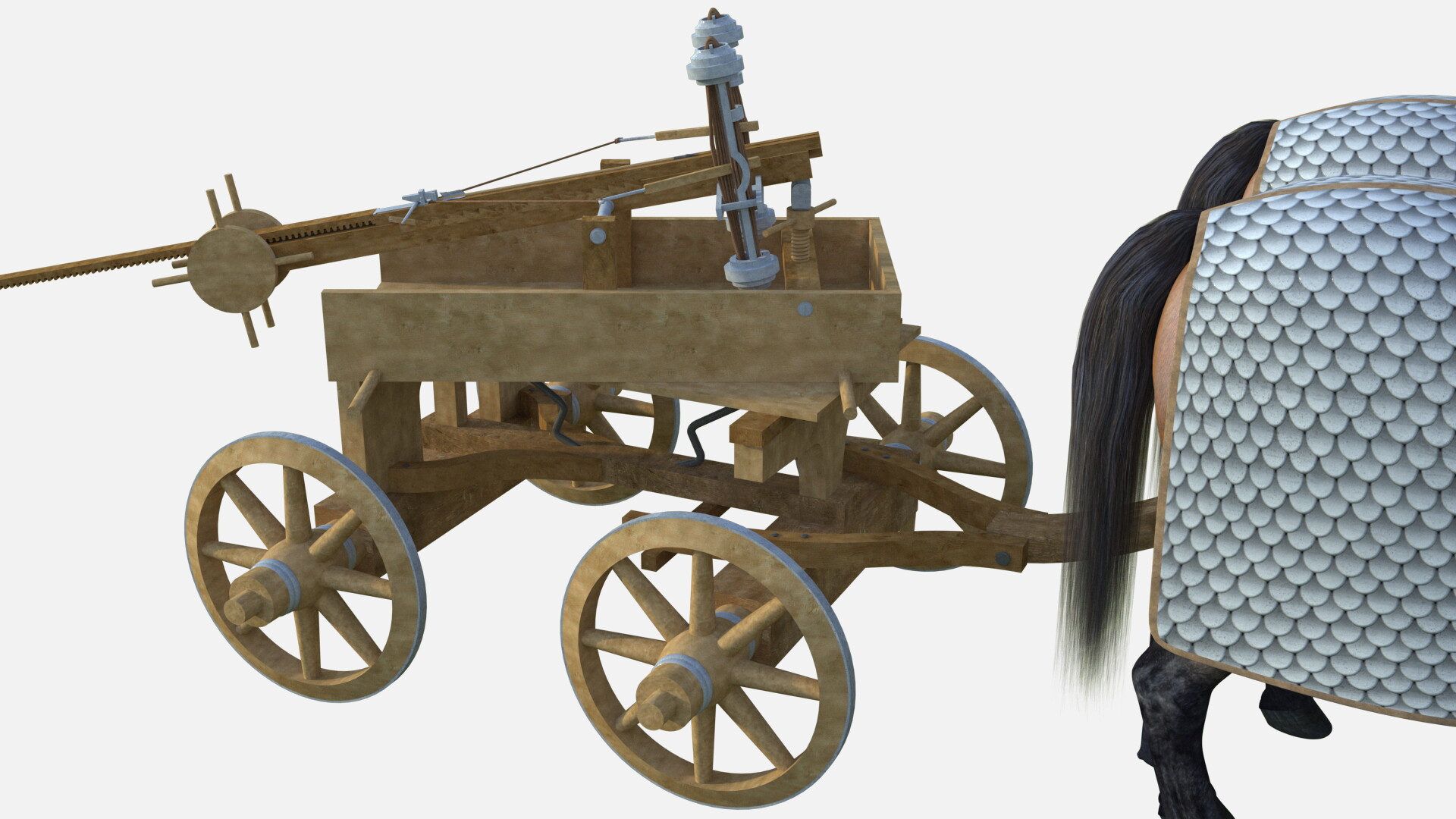 Carroballista : Image de restitution virtuelle.