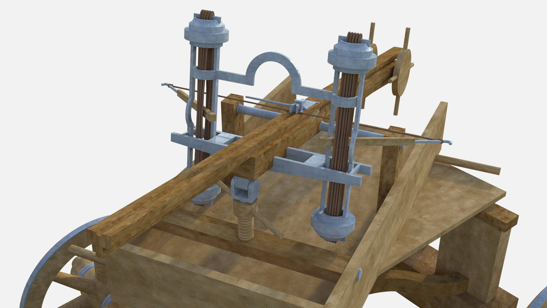 Carroballista : Image de restitution virtuelle.