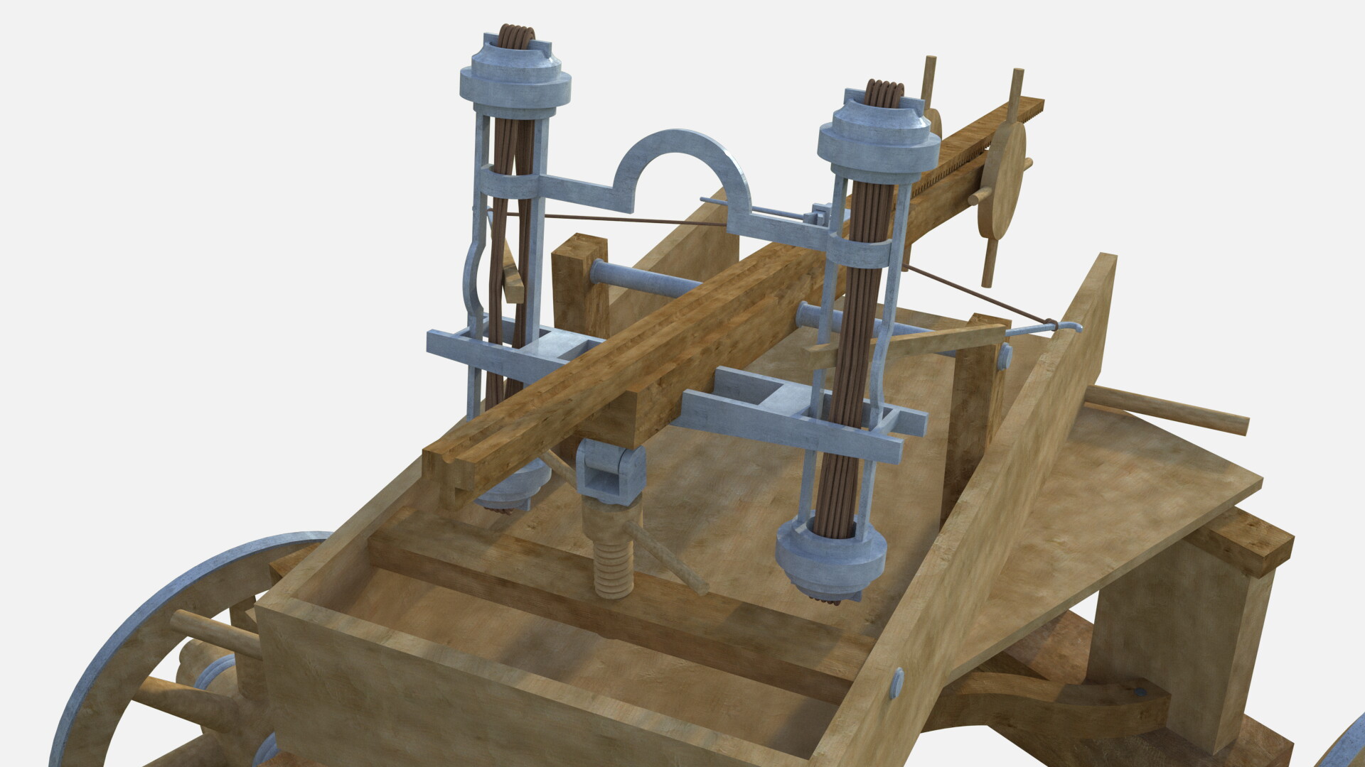 Carroballista : Image de restitution virtuelle.