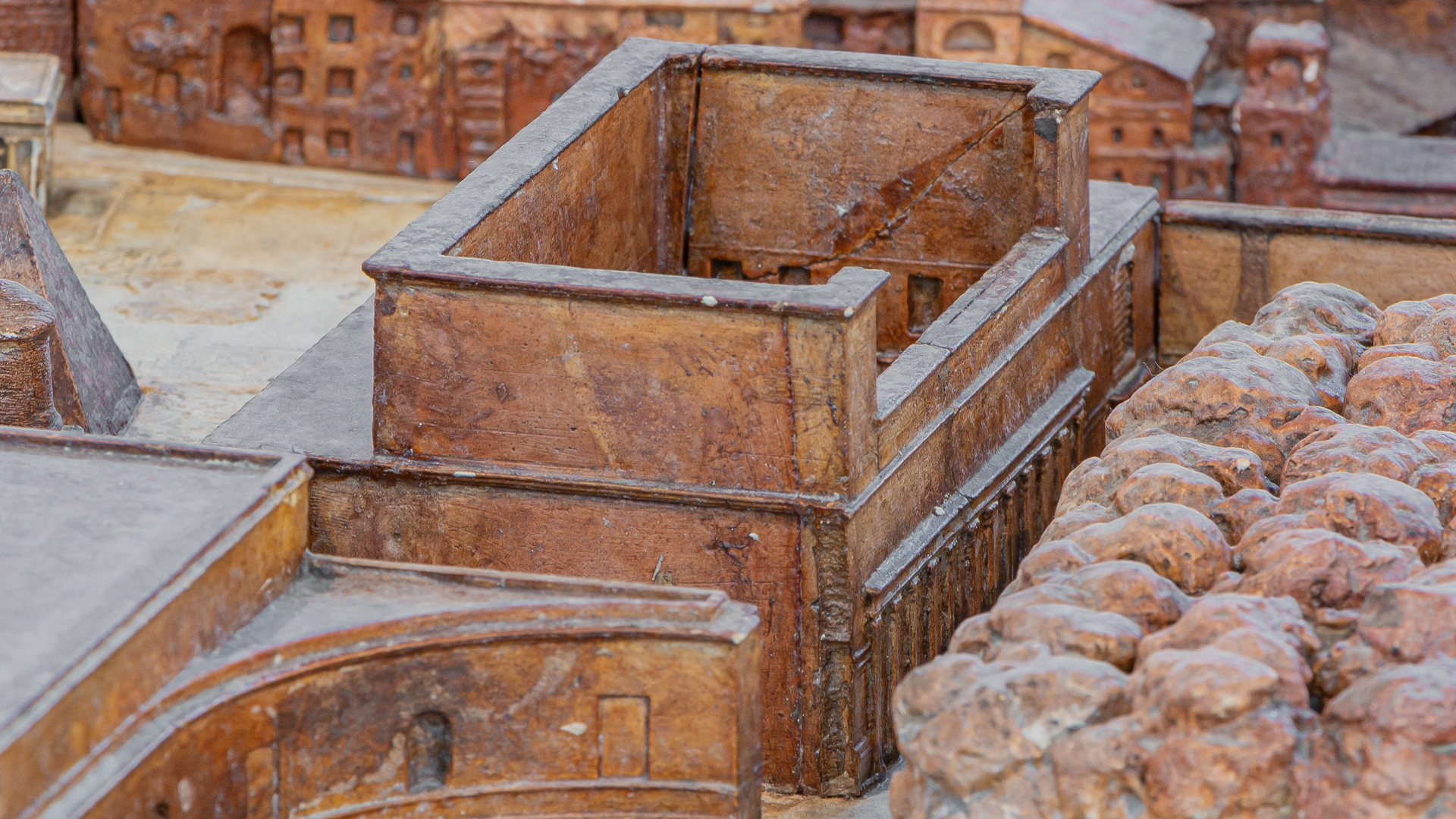 Bibliothèques des Thermes de Caracalla : Photo de la maquette réalisée par P.Bigot.