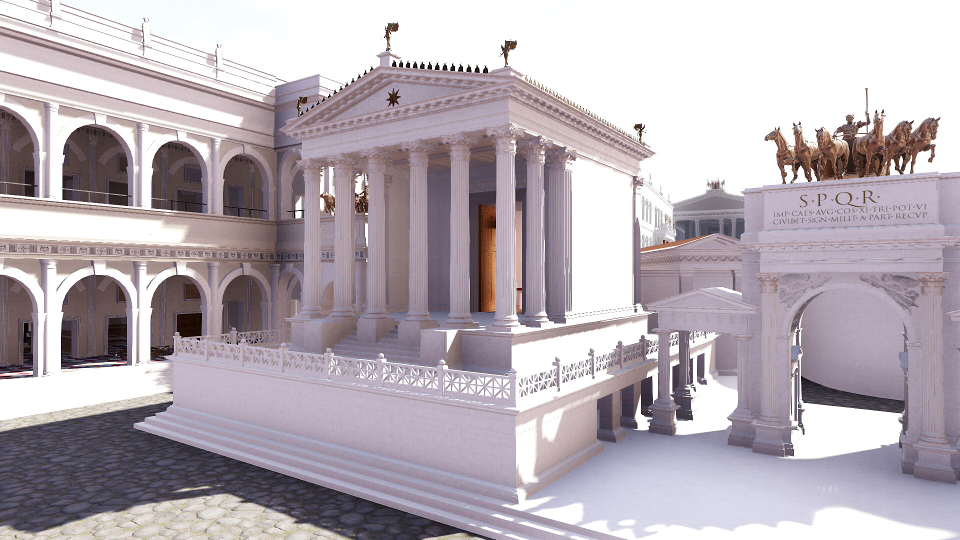 TempleCesarDivinise : Image de restitution virtuelle.