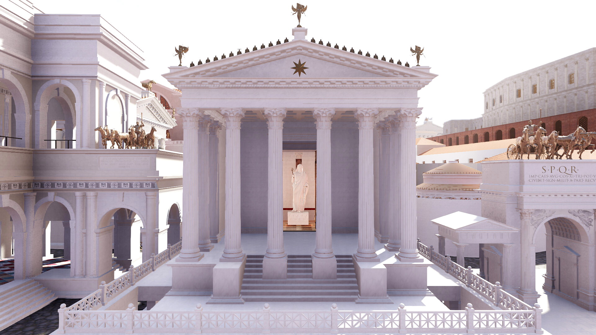 TempleCesarDivinise : Image de restitution virtuelle.