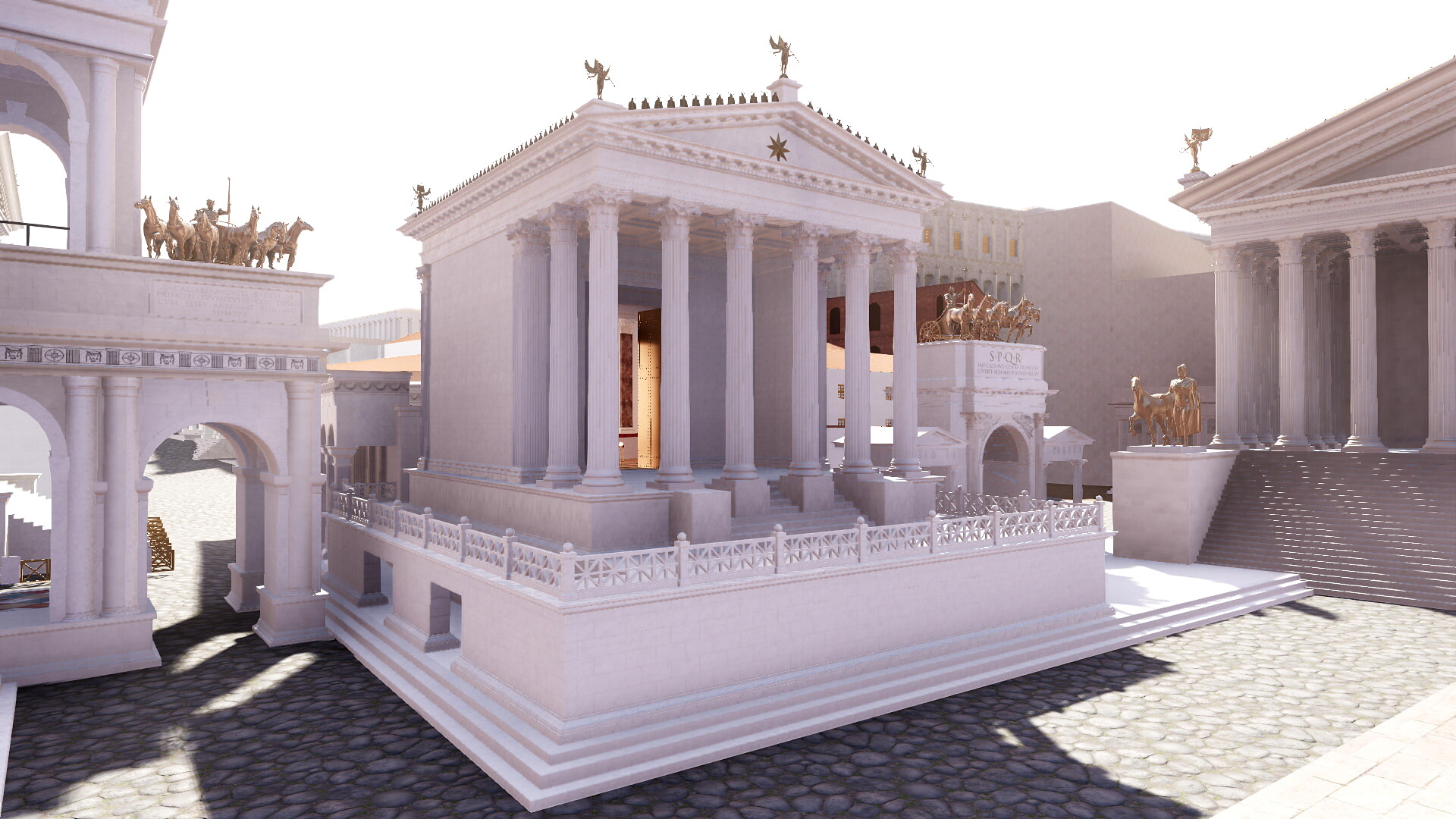 TempleCesarDivinise : Image de restitution virtuelle.
