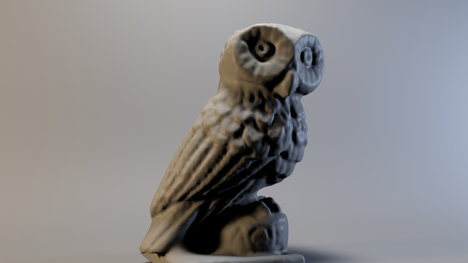 La chouette et les oiseaux chanteurs : Image de restitution virtuelle.