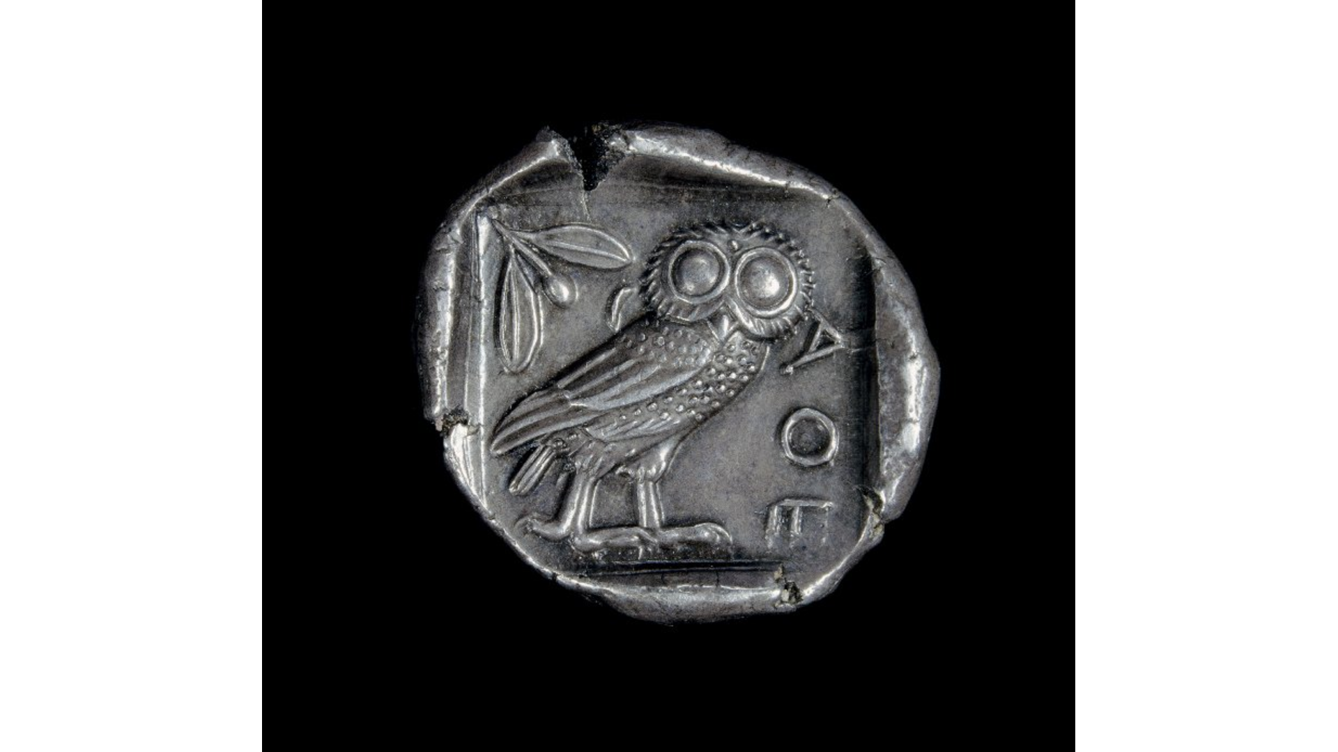 La chouette et les oiseaux chanteurs : Image d'élément iconograpique:Pièce en argent, Représentation d’une chouette sur le revers, Provenance : Athènes (Grèce), 450-406 avant J.-C., British Museum, Londres, Royaume-Uni.