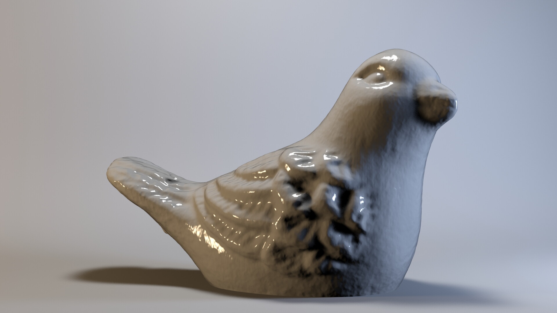 La chouette et les oiseaux chanteurs : Image de restitution virtuelle.