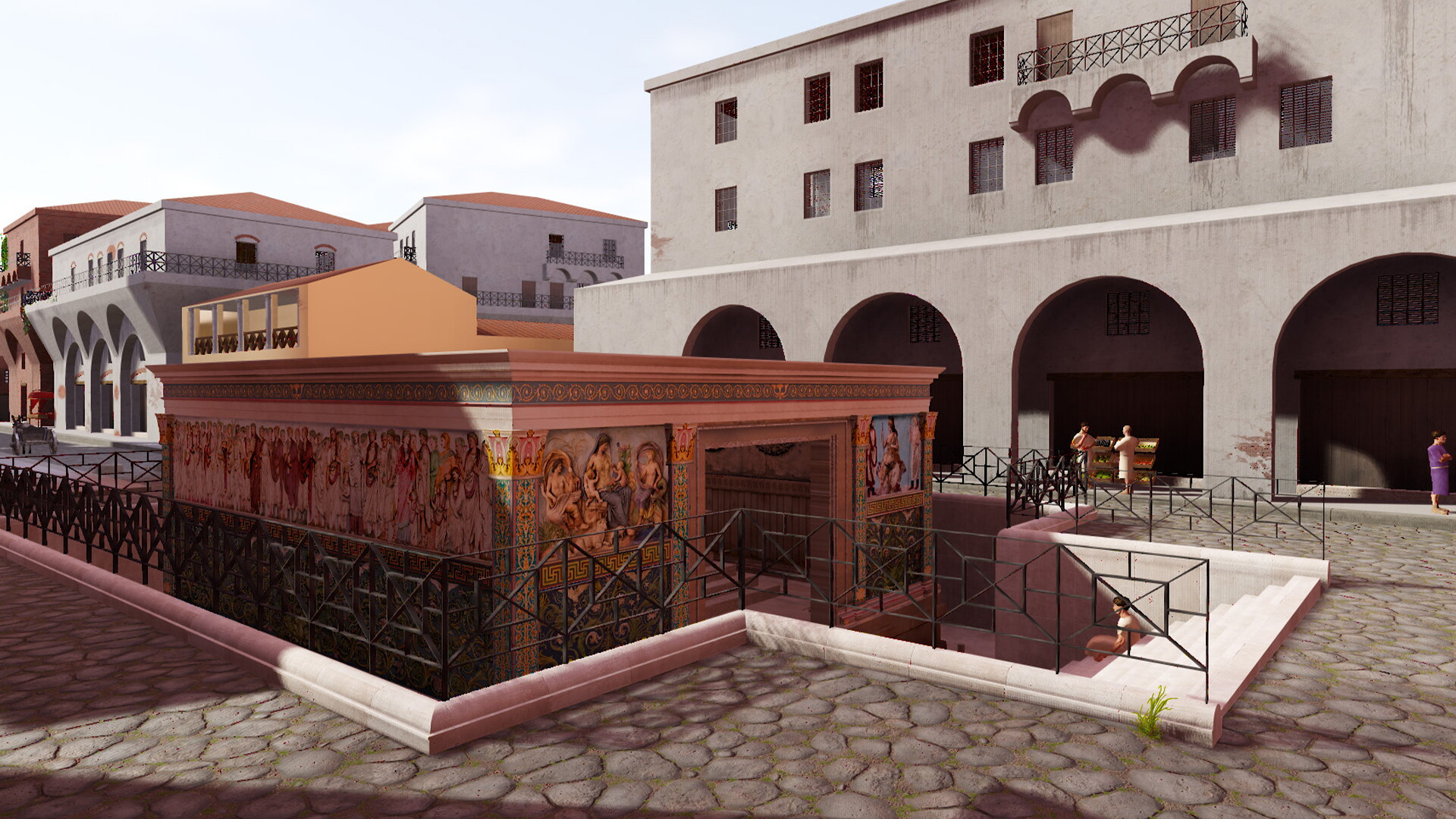 Ara Pacis : Image de restitution virtuelle.