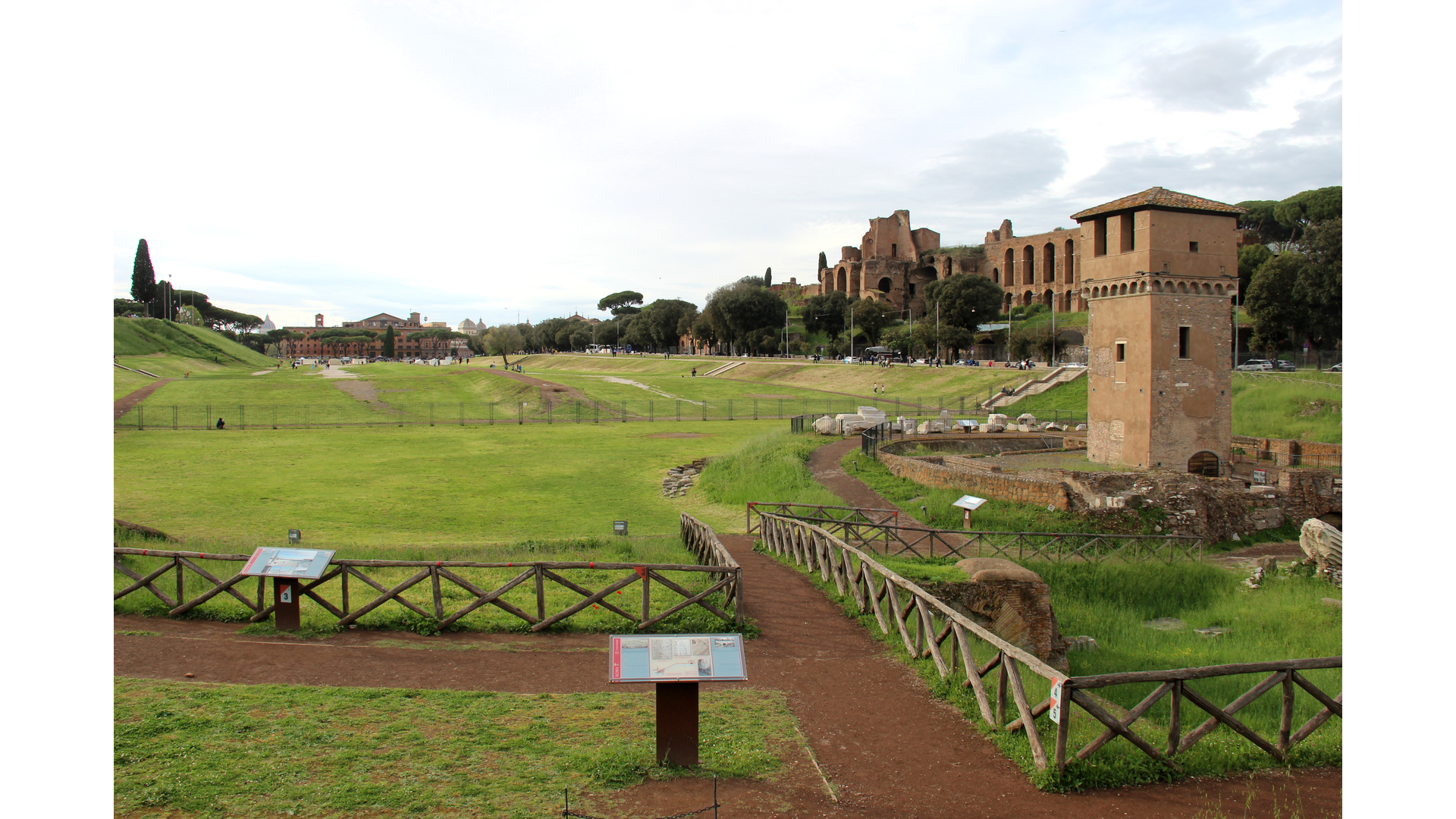 Le Grand Cirque : Photo prise à Rome aujourd'hui. Emplacement du Grand Cirque