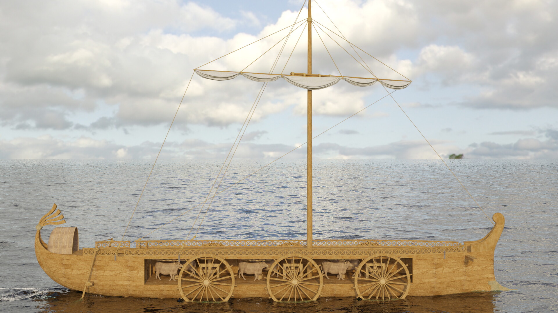 Liburne : Image de restitution virtuelle.