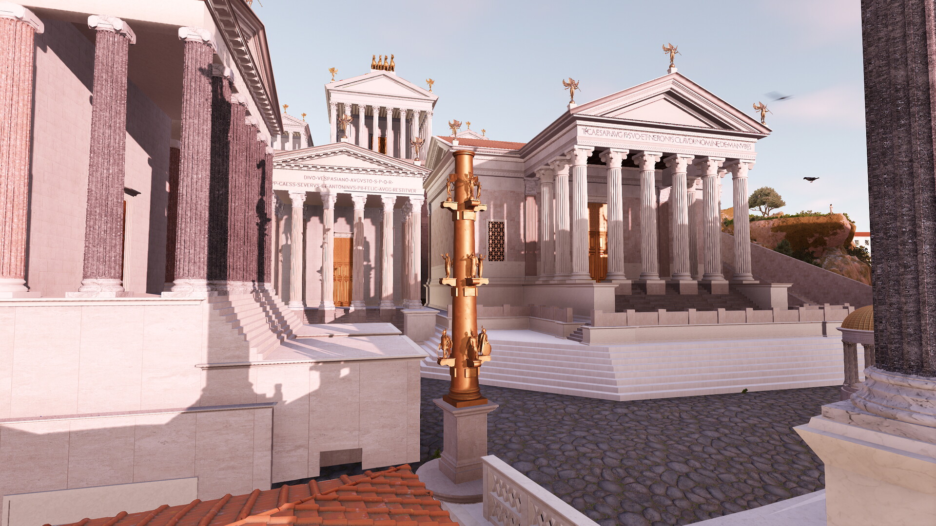 Milliaire d'or : Image de restitution virtuelle.