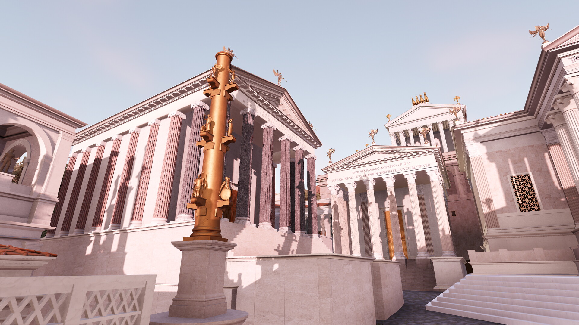 Milliaire d'or : Image de restitution virtuelle.