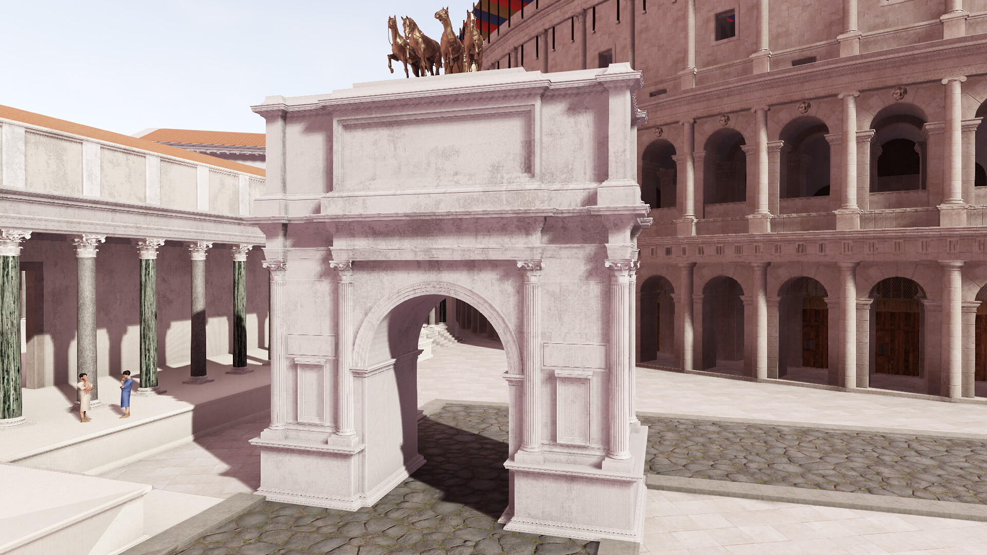 Arc de Germanicus : Image de restitution virtuelle.