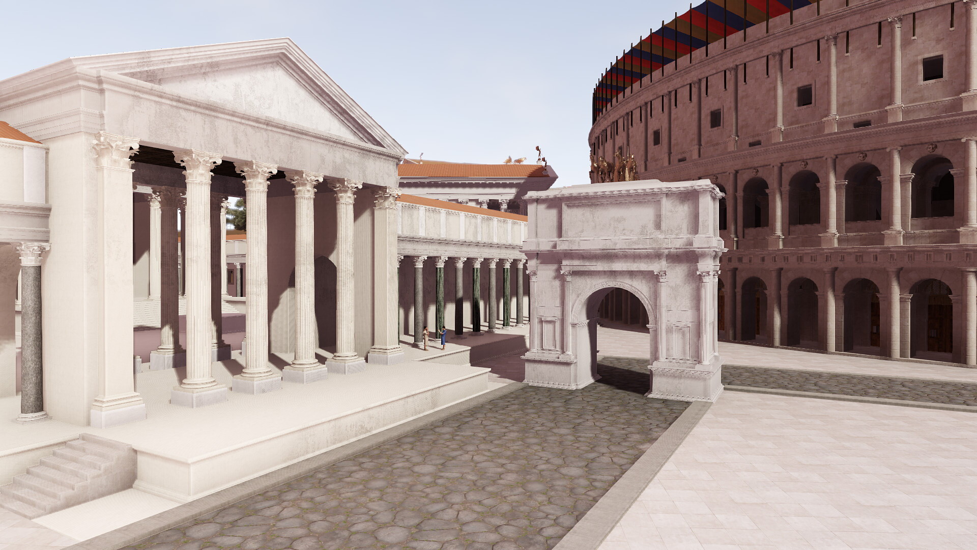 Arc de Germanicus : Image de restitution virtuelle.