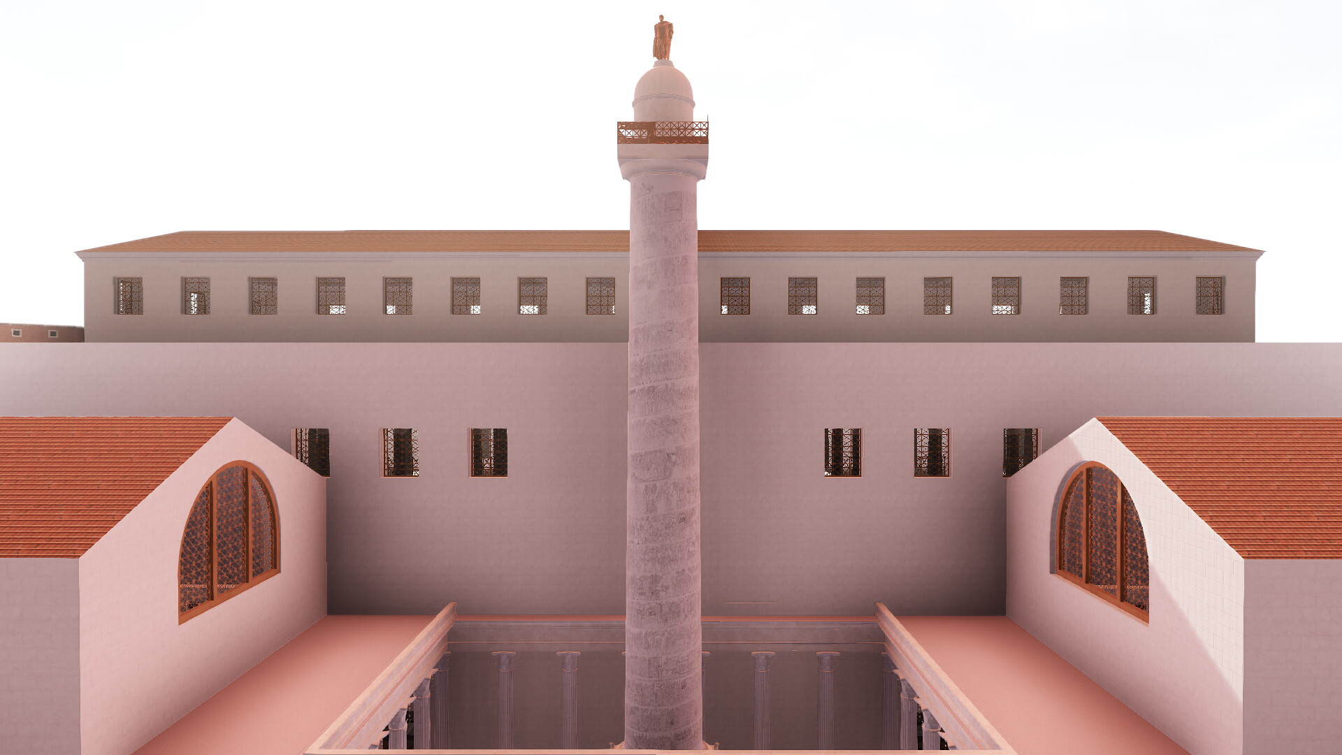 Colonne de Trajan : Image de restitution virtuelle.