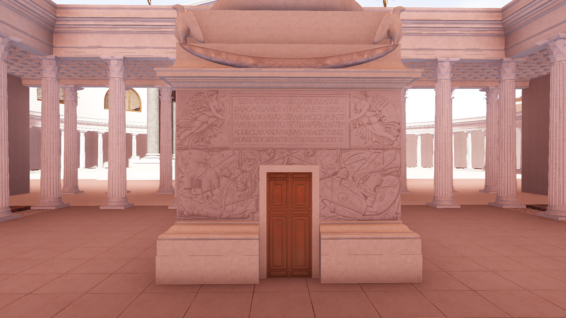 Colonne de Trajan : Image de restitution virtuelle.