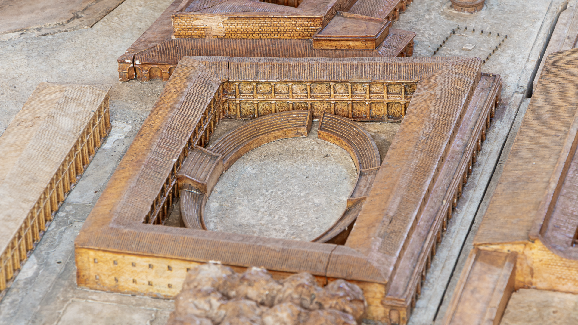 Ludus Magnus : Photo de la maquette réalisée par P.Bigot.