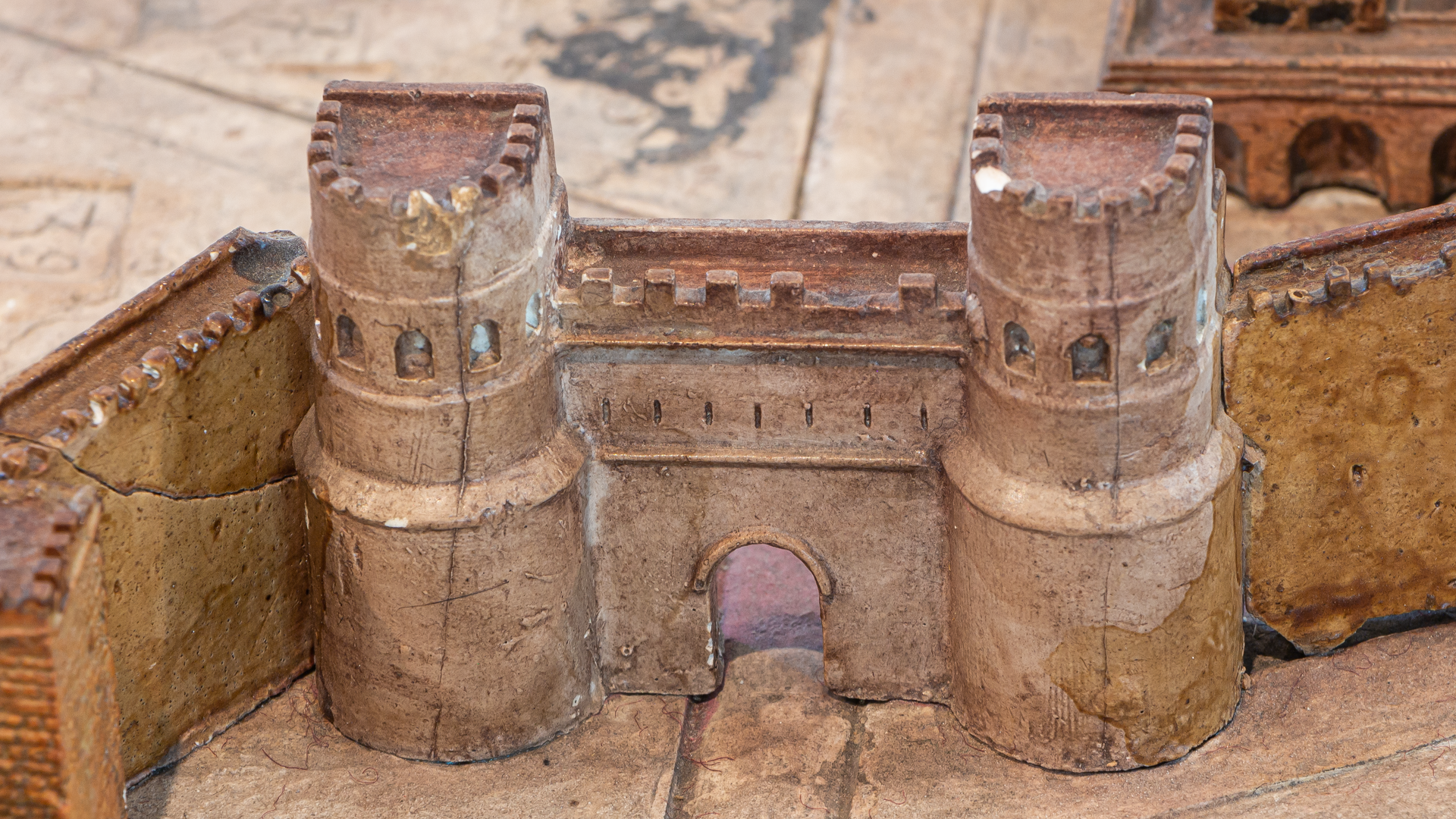 Porte Ostiensis : Photo de la maquette réalisée par P.Bigot.