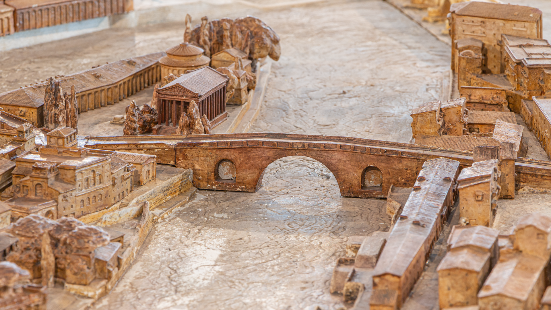 Pont Cestius : Photo de la maquette réalisée par P.Bigot.