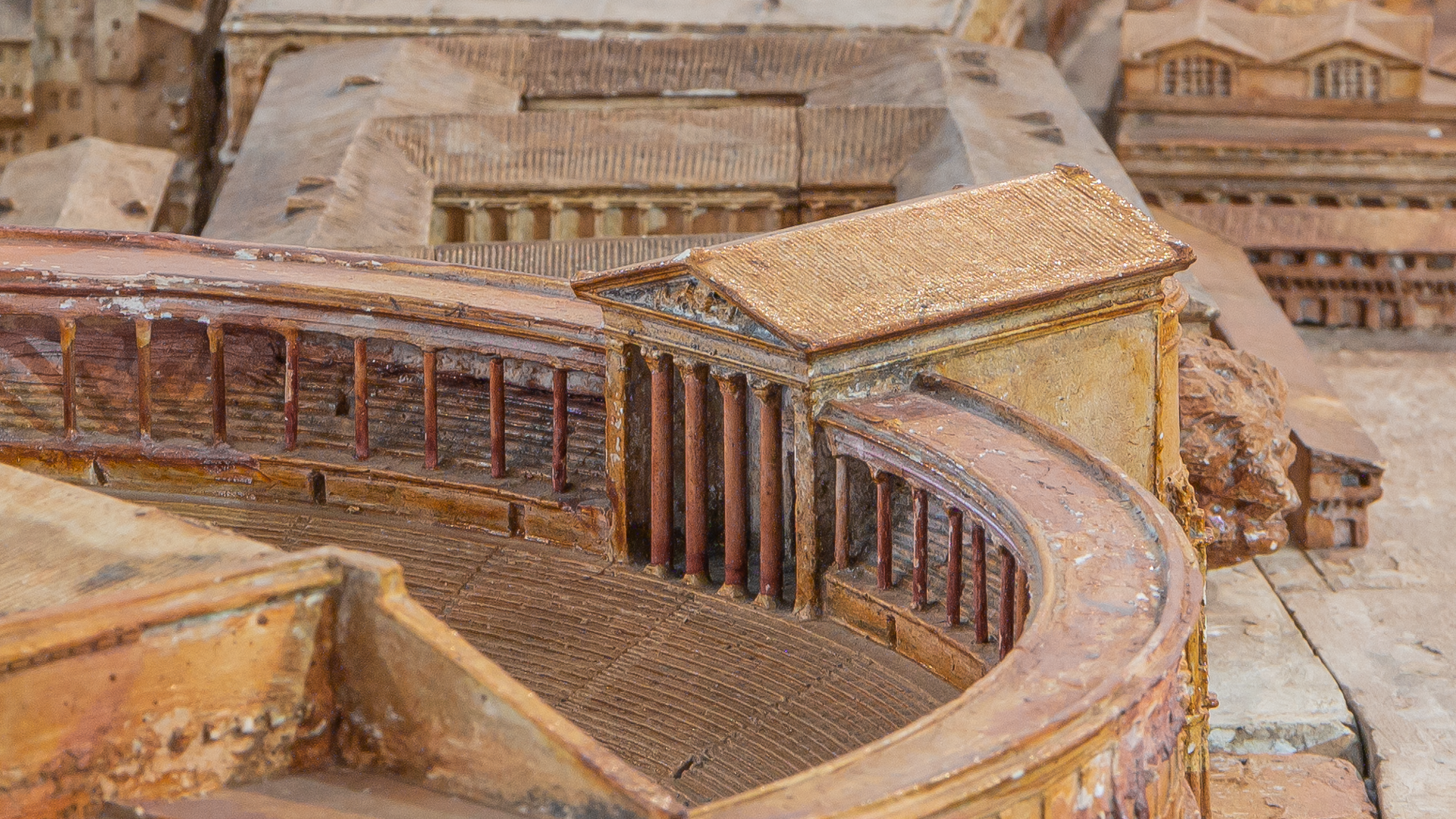 Temple de Vénus Victrix (théâtre de Pompée) : Photo de la maquette réalisée par P.Bigot.