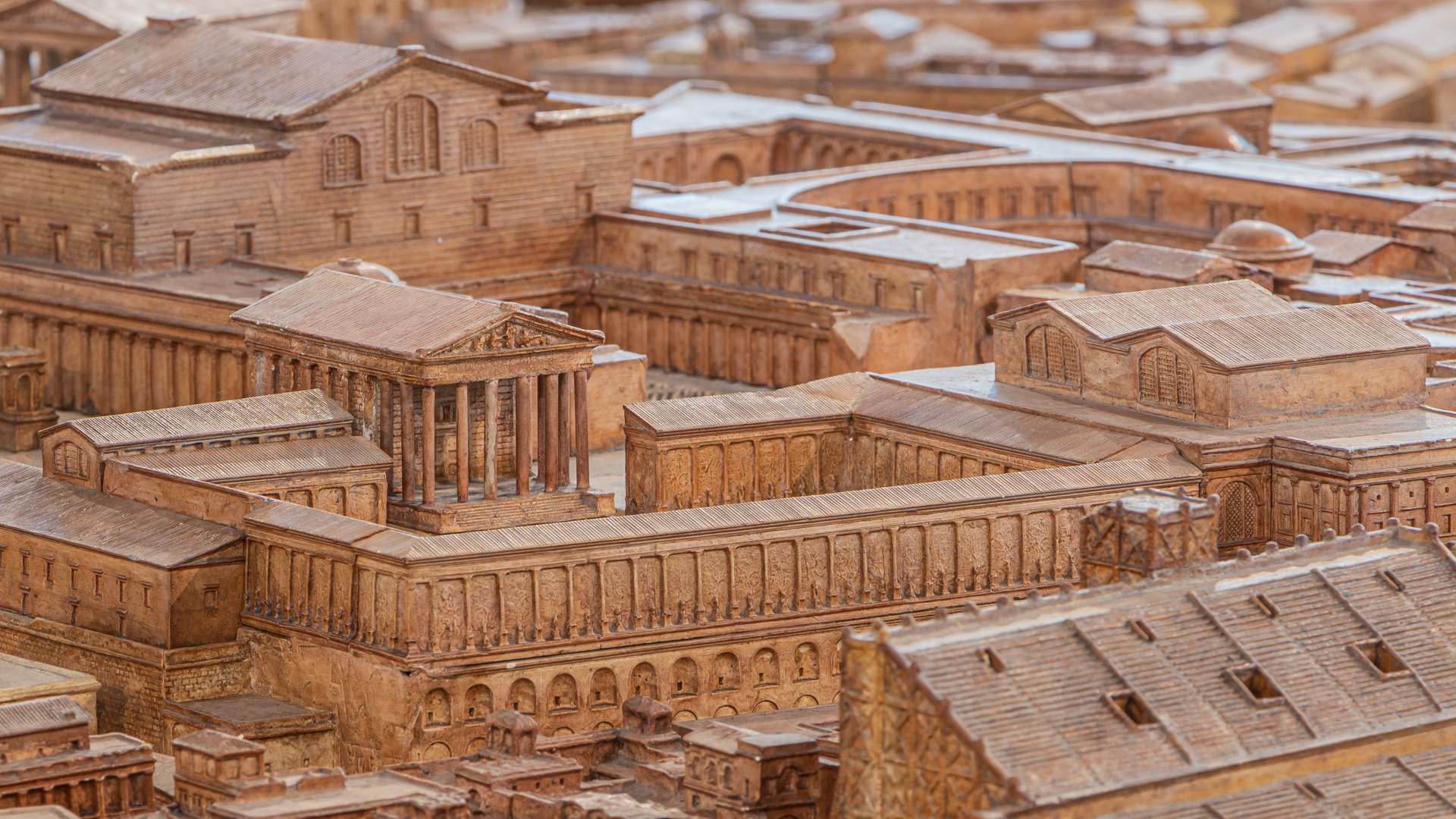Temple d'Apollon Palatin : Photo de la maquette réalisée par P.Bigot.